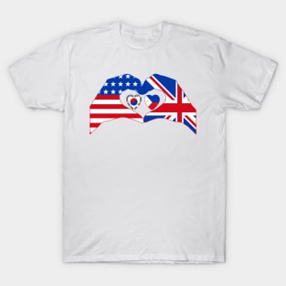 We Heart USA & UK & South Korea & Philippines Patriot Series T-Shirt